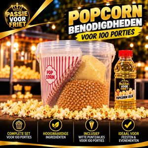 Popcorn benodigheden voor 100 Porties Popcorn benodigheden voor 100 Porties