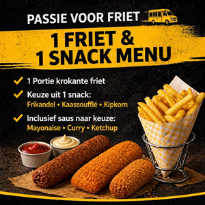 Passie voor friet menu 1friet & 1snack