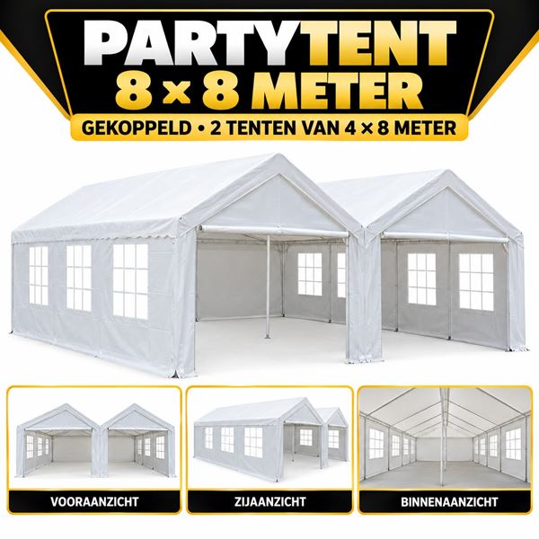 Partytent 8 bij 8 Partytent 8 bij 8