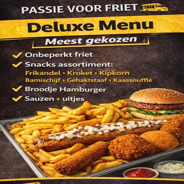 Passie voor friet Menu deluxe (meest gekozen menu) Halal