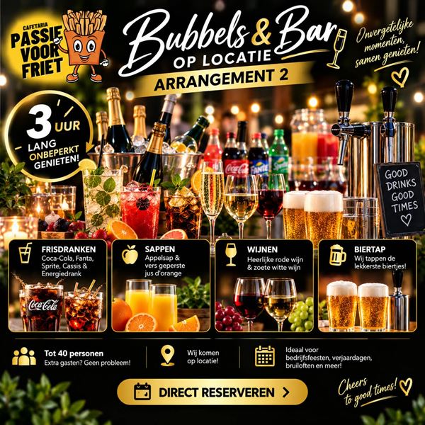 Bubbels & Bar op locatie Arrangement 2 Bubbels & Bar op locatie Arrangement 2