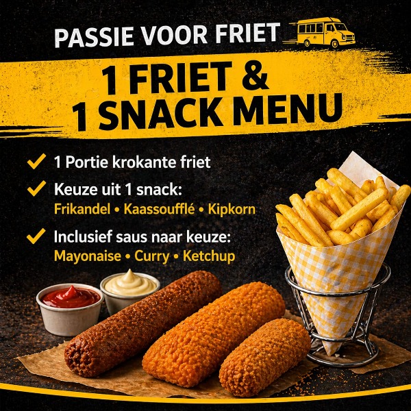 Passie voor friet menu 1friet & 1snack