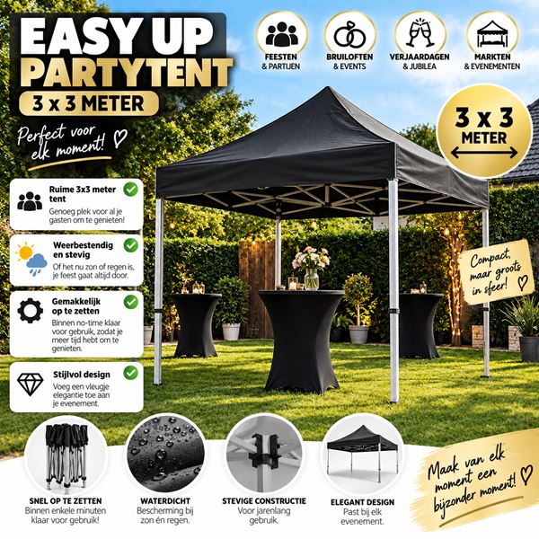 Easy up Party Tent 3bij3 Easy up Party Tent 3bij3