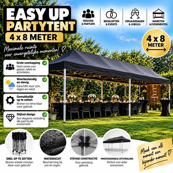 Easy up Partytent 4 x 8 Easy up Partytent 4 x 8